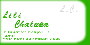 lili chalupa business card